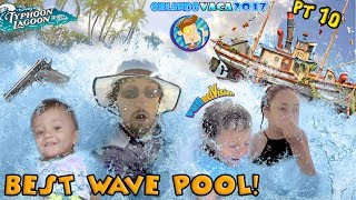 BEST WAVE POOL EVER DISNEY EMPLOYEES ARE GANGSTER SHOTS FIRED Water Park Rides FUNnel Summer [upl. by Neelear520]