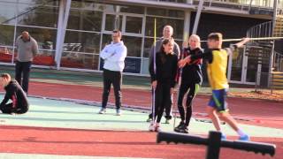 Javelin Throw Workshop  Loughborough Uni 11th October 2015 part2of2 [upl. by Aniuqaoj]