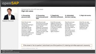 Assessing the risk of AI use cases  U5  AI Ethics at SAP [upl. by Akimihs]