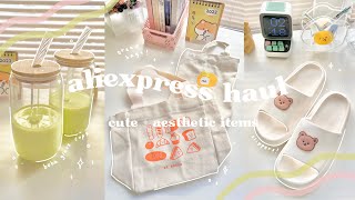 🍞 cute amp aesthetic aliexpress haul  unboxing useful items  gifts [upl. by Abbe]