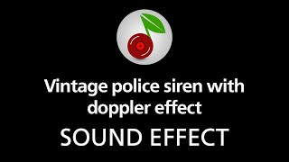 🎧 Vintage police siren with doppler effect SOUND EFFECT [upl. by Lock]