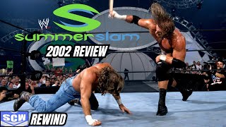 WWE SummerSlam 2002 Retro Review Rock vs Brock Lesnar HBK vs Triple H  Unsanctioned SCW REWIND [upl. by Aicram]