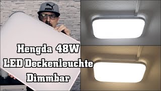 Hengda 48W LED Deckenleuchte Dimmbar  Deckenlampe  Tageslichtlampe mit Fernbedienung [upl. by Bergquist742]