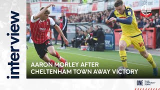 AARON MORLEY  Midfielder after Cheltenham Town away victory [upl. by Meggy]