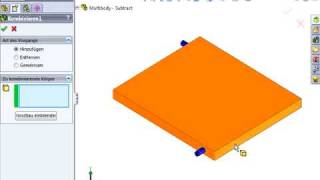 SolidWorks Kombinieren mehrerer Korper SolidProfessor [upl. by Weisman]