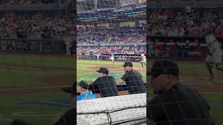 Marlins Xavier Edwards sac fly RBI villageidiotadventures [upl. by Tekla531]