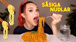 FRYSA SPERMIER DEJTING amp RÄDSLOR  Mukbang [upl. by Ahterod]