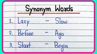 Synonyms words in English  15 Synonyms words  Common synonyms words  What is synonyms [upl. by Norag817]