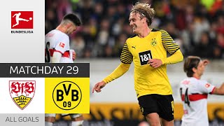 Brandt On Fire with Haaland Assist  VfB Stuttgart  Borussia Dortmund 02  All Goals  Matchday 29 [upl. by Scotty]