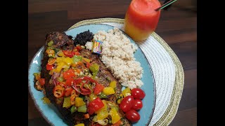 How to make Attieke Acheke gluten free cassava couscous from scratch with gari amp oven grilled fish [upl. by Adnwahs918]