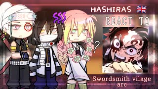 Hashiras react to Swordsmith Village arc season 3  Tanjiro vs Hantengu  Demon Slayer  Gacha Club [upl. by Anerul145]