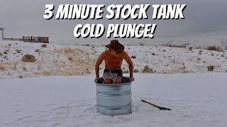 3 Minute Winter Stock Tank Cold Plunge Uncut [upl. by Jeniece]