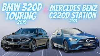 BMW 320d 2019 Touring vs Mercedes C220d 2021 Station SPECS Comparison [upl. by Lynelle]