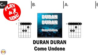 DURAN DURAN Come Undone FCN GUITAR CHORDS amp LYRICS NO AUDIO [upl. by Lauter]