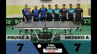 Pruské A  Medeko A 77  3 liga  Stolný Tenis  Sezóna 20242025 [upl. by Harness]