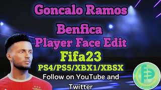 How to make Goncalo Ramos Benfica Player face creation FIFA 23 [upl. by Waller]