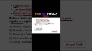 TARİH SORU ÇÖZÜMÜ 2025yks tyttarihsoruçözümü 2025kpss kpsstarihsoruçözüm ayttarihsoruçözümü [upl. by Olegnaleahcim877]