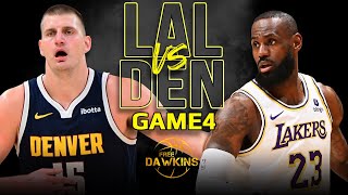 Los Angeles Lakers vs Denver Nuggets Game 4 Full Highlights  2024 WCR1  FreeDawkins [upl. by Ydarb393]