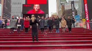 The Madrigal Choir in Times Square New York – November 26 2023 [upl. by Tilden791]