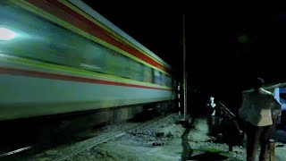 This is Dangerous Bombay Janta Express Blasting Through Mirzapur District at 130 kmph [upl. by Anecuza202]