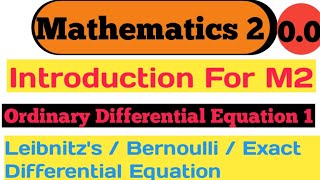 Engineering Mathematics 2  Introduction Of M2  Ordinary Differential Equation 1  Lecture 1 [upl. by Kcirddehs]