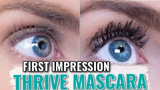 Thrive Liquid Lash Extensions Mascara Review First Impression [upl. by Anaul]