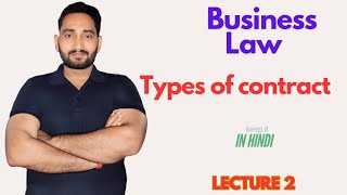 Types of Contract  lecture 2By Himanshu sir Hindi  business law  bcom bba mba net  jrf [upl. by Zitah]