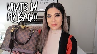 WHATS IN MY BAG Louis Vuitton Alma BB [upl. by Glad]