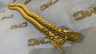 Making a Pure Gold Cuban Link Chain Handmade 24 Karat [upl. by Aifos511]