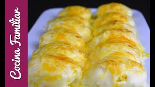 Huevos rellenos de atún con bechamel y gratinados con cuatro quesos  Recetas de Javier Romero [upl. by Noirret50]