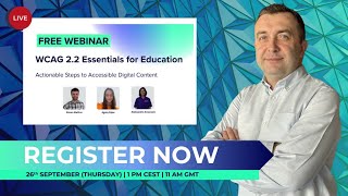 WCAG 22 Essentials for Education  Actionable Steps to Accessible Digital Content  Webinar [upl. by Luy]