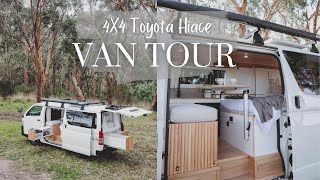 VAN TOUR 4X4 TOYOTA HIACE  Take a look inside our newest tiny home on wheels [upl. by Aenat58]