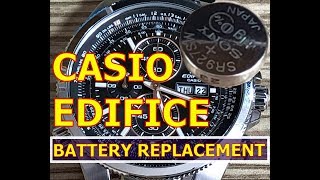 Casio Edifice Battery Replacement Casio Edifice EFR506D1A Pil Değişimi [upl. by Lebiram]