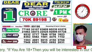 LOTTERY LIVE DEAR NAGALAND STATE LOTTERY SAMBAD DRAW RESULT 24072024 NAGALAND LOTTERY LIVE [upl. by Llereg]