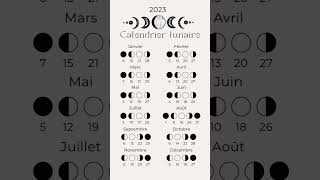 ✨Calendrier lunaire 2023✨ calendrierlunaire lune pleinelune voyance birhia moonphases [upl. by Latsyrhk]