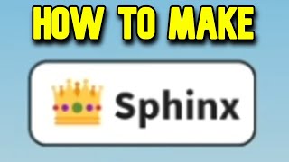 How to Make a Sphinx in Aura Craft Roblox [upl. by Lalage2]