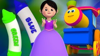 Bob il treno  pastelli colori canzone  educativo video  impara i colori  Bob Crayons Colors Song [upl. by Gerald]