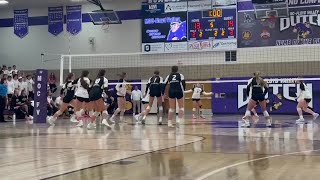 Video BoydenHull volleyball scores match point against Hinton to advance to state [upl. by Naamana473]