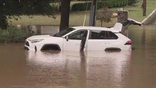 Video show damage and flooding in Georgia following Helene relief efforts continue [upl. by Turley]