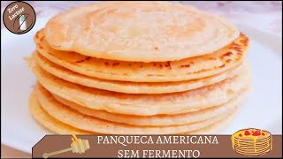 FIZ PANQUECA AMERICANA SEM FERMENTO PODE SER FEITO COM ÁGUA OU COM LEITE😍🥞 [upl. by Boy]