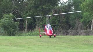 Autogyro Flying Tailwind Take off amp Landing on Short Grass Field [upl. by Htebilil]