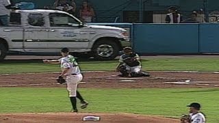 AJ Burnett hurls a warmup pitch that SHATTERS a car glass window [upl. by Rialc]