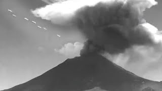 Ovnis HUYEN DE VOLCÁN POPOCATÉPETL TRAS ERUPCIÓN FASE 5 Base Alienígena Secreta [upl. by Akinehs911]