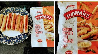 Godrej Yummiez Chicken Sausages Review amp Cooking DemoGodrej Yummiez Chicken Pepper amp Herb Sausages [upl. by Fina393]