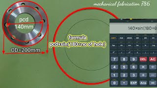 How To flange Hole Marking  calculation of flange hole making with formula [upl. by Beghtol846]