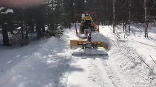 Snowmobile trails grooming [upl. by Pence]