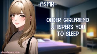 ASMR ROLEPLAY ♡older girlfriend whispers you to sleep and holds you♡ binauralF4A [upl. by Higinbotham]