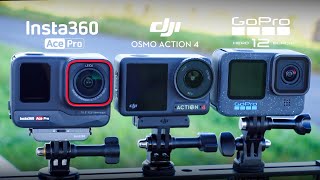 【2024年】初のアクションカメラどれ買う？ 比較 Insta360 Ace Pro vs DJI Osmo Action4 vs GoPro HERO12 [upl. by Nare176]