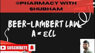 Beer Lambert s law  Derivation and deviation  B pharm M Pharm [upl. by Akoek]