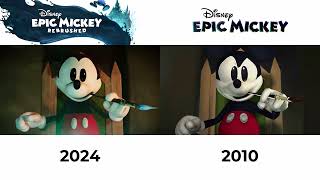 Disney Epic Mickey Rebrushed Intro Comparison [upl. by Loar]